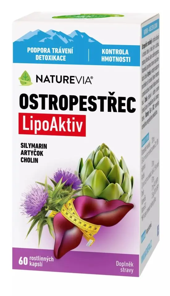 12535_NATUREVIA OSTROPESTREC LIPOAKTIV 60 KAPSLI